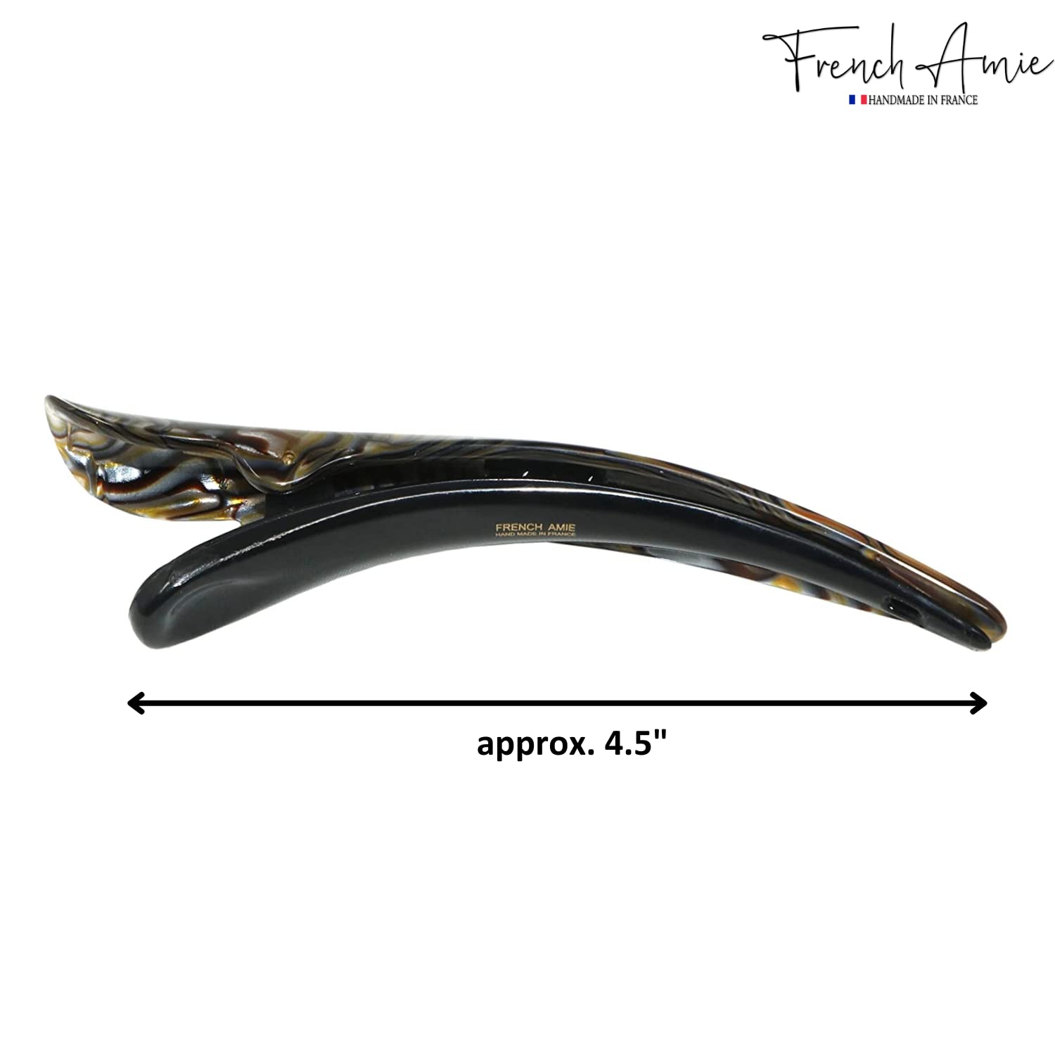 French Amie Large Brill Beak Handmade Salon Hinge Hair Side Slider