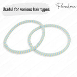 Parcelona Thin Stripes Set of 4 Ponytail Holder Elastic Hair Ties  for Women