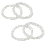 Parcelona Flexible Set of 4 Chenille Ponytail Holder Elastic Hair Ties