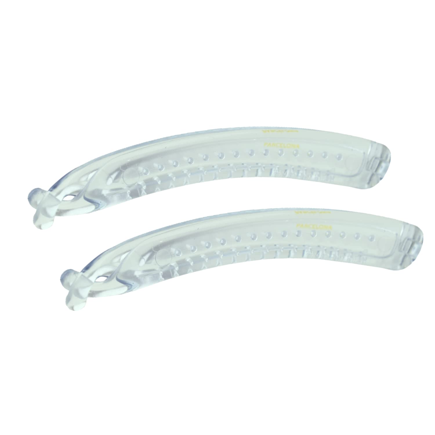 Parcelona French Small 3.75” Celluloid Set of 2 Banana Hair Clips for Women