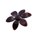 Parcelona French Daisy Tortoise Shell Brown Celluloid Hair Clip Barrette