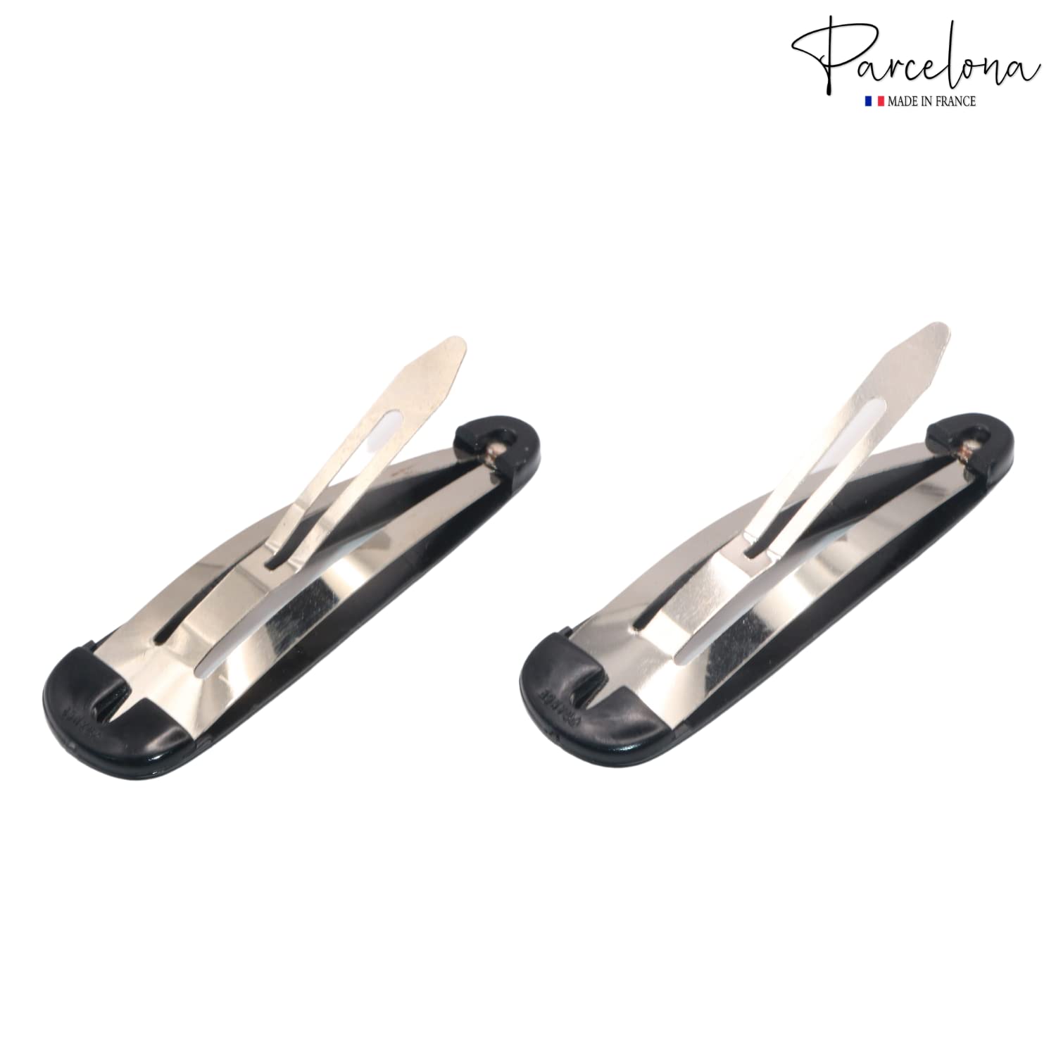 Parcelona French Clic Clac 2 1/4" Cellulose No Slip Grip Snap Hair Clips