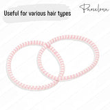 Parcelona Thin Stripes Set of 4 Ponytail Holder Elastic Hair Ties  for Women