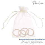 Parcelona Flexible Set of 4 Chenille Ponytail Holder Elastic Hair Ties