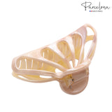 Parcelona French Rain Drop Small 2 3/4" Celluloid Jaw Hair Claw for Women