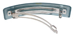 Parcelona French Silver Streaks Bright Blue Strong Grip Hair Clip Barrette