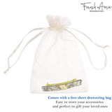 French Amie Small 2 1/4" Celluloid Handmade Hair Barrette for Women and Girls