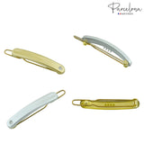Parcelona French Mini Oblong 1.5" Set of 4 Crystal Hair Clip Barrettes for Women