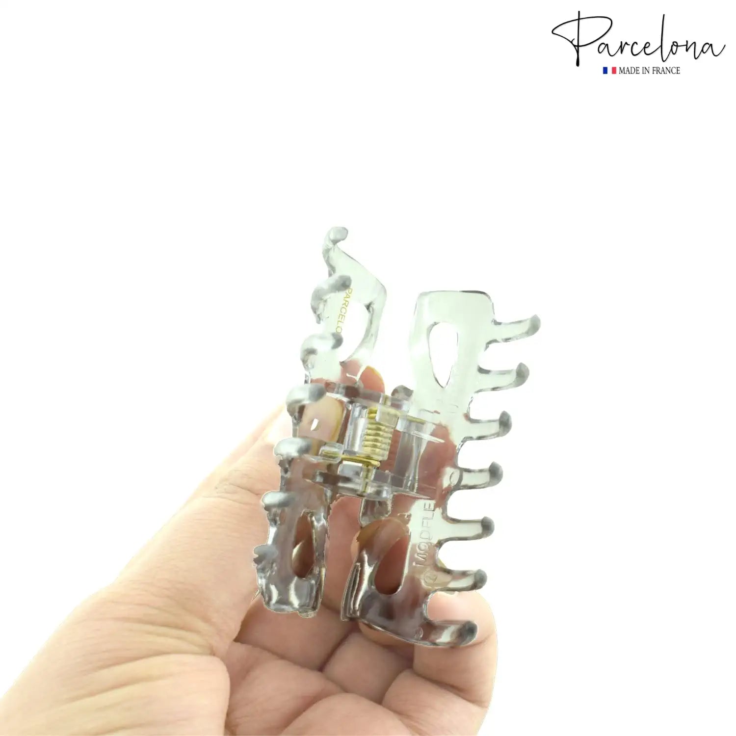 Parcelona French Classic Small 2.5" Celluloid Set of 2 Jaw Hair Claws for Women