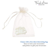 French Amie Flower Small 2 1/4"Handmade Cellulose Covered Spring Hair Claw Clips