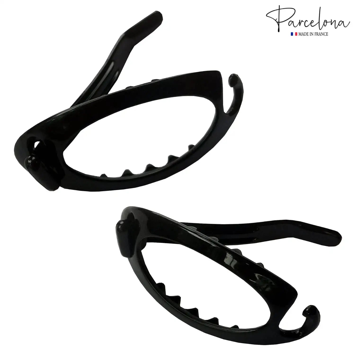 Parcelona French Plain Oval Small Cellulose Metal Free Hair Barrette for Women