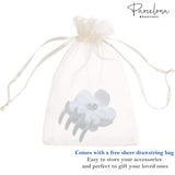 Parcelona French Big Flower 2 3/4" Celluloid Covered Spring Hair Claw for Women