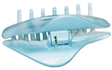 Parcelona French Swift Turquoise N White Medium Jaw Hair Claw Clip Clamp