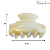 French Amie Chic Small Handmade Celluloid Acetate Jaw Hair Claw Clips