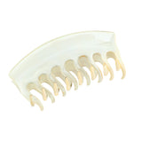 Parcelona French Curved Arch Clear Beige Large 3 3/4" Cellulose Acetate Interloc