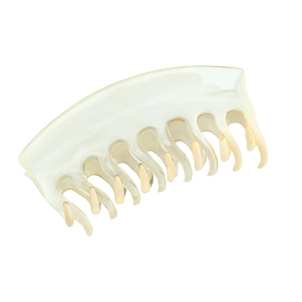 Parcelona French Curved Arch Clear Beige Large 3 3/4" Cellulose Acetate Interloc