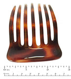 Parcelona French Seven Teeth Large 2 Pieces Celluloid Tortoise Shell Hair Comb-ebuyfashion.com-ebuyfashion.com