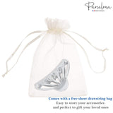 Parcelona French Rain Drop Small 2 3/4" Celluloid Jaw Hair Claw for Women