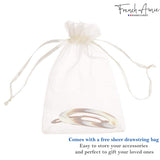 French Amie Oval Cut Out Small Handmade Celluloid Snap Hair Barrette for Women