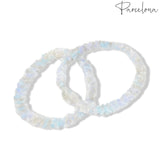 Parcelona Flexible Set of 4 Chenille Ponytail Holder Elastic Hair Ties