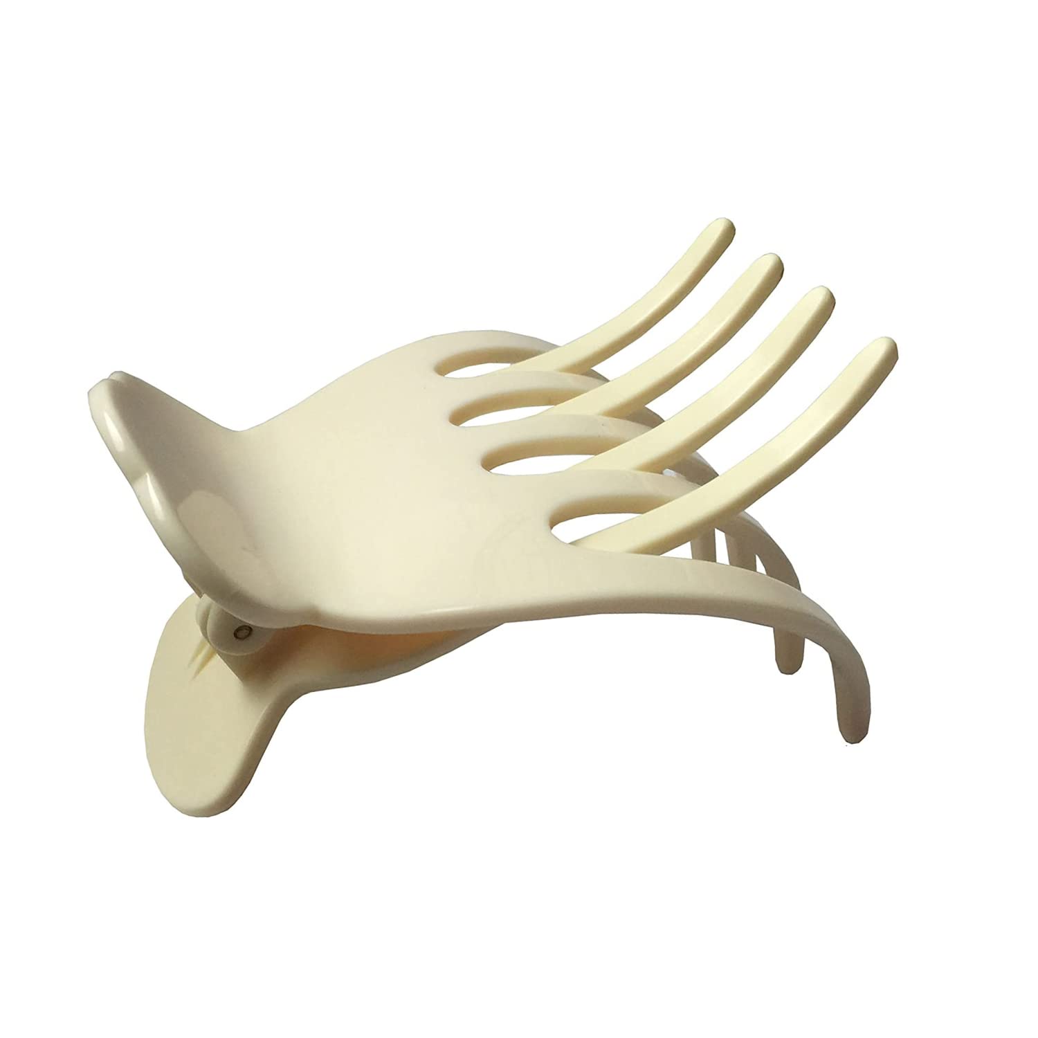 French Amie Scoop Large Celluloid Handmade Hair Side Slider Beak Jaw Claw Clip