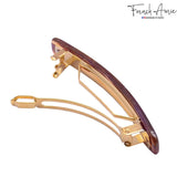 French Amie Small 2 1/4" Celluloid Handmade Hair Barrette for Women and Girls