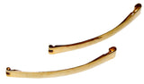 Parcelona French Fine Curve Golden Set of 6 Metal Side Slide Hair Clip Barrettes