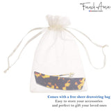 French Amie Medium Fine Wide Rectangular Handmade Automatic Hair Barrette Clip