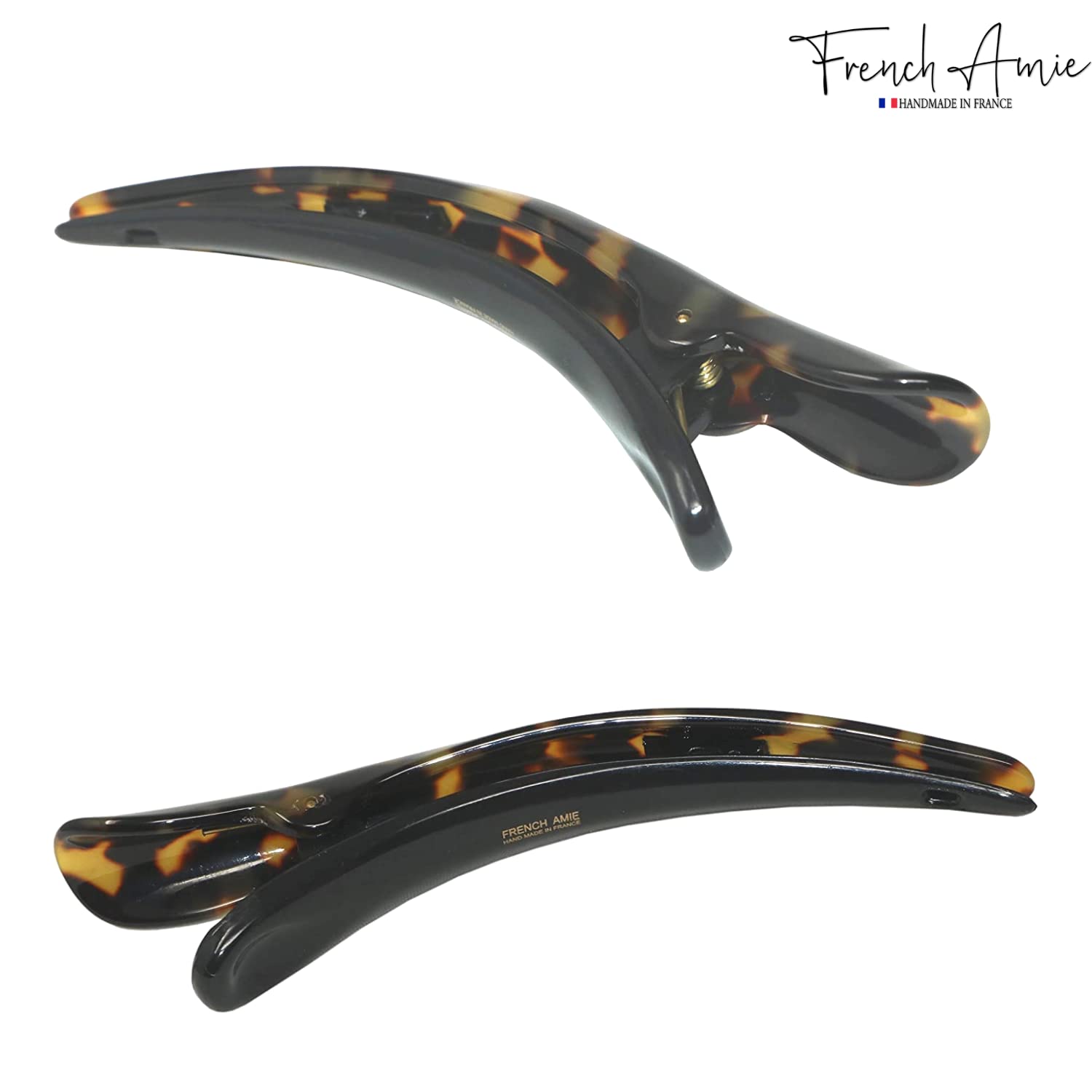 French Amie Large Brill Beak Handmade Salon Hinge Hair Side Slider