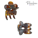 Parcelona French Belle Fleur Small 1 1/2" Celluloid Covered Spring Hair