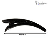 Parcelona France Toucan Beak Black Crystal Large Side Slider Hair Claw 5 Inch