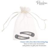 Parcelona French Clic Clac 2 1/4" Celluloid No Slip Grip Snap Hair Clips