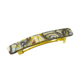 French Amie Small 2 1/4" Celluloid Handmade Hair Barrette for Women and Girls