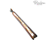 Parcelona French Curvy Rectangle Brown Large Banana Hair Clip