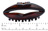 Parcelona French LIP Tortoise Shell Small Celluloid Jaw Hair Claw Clip for Girls