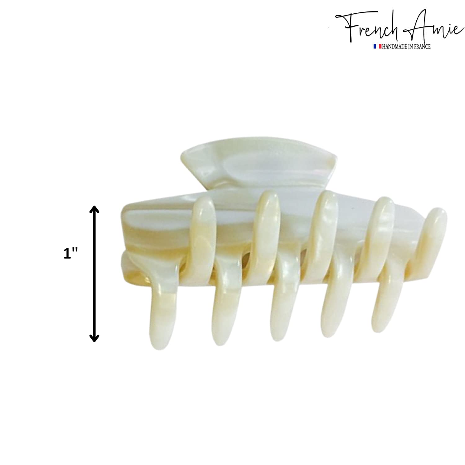 French Amie Chic Small Handmade Cellulose Acetate Jaw Hair Claw Clips