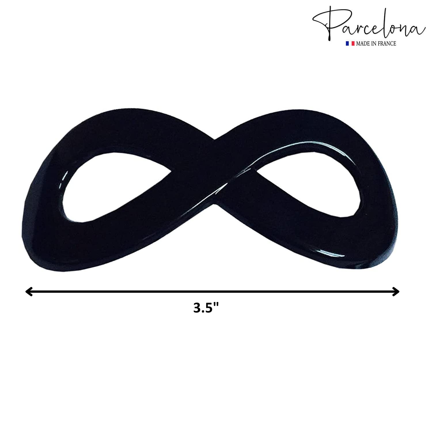Parcelona French Infinity Medium Cellulose Hair Slider Bun Cover for Women