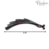 Parcelona French Curvy Rectangle Brown Large Banana Hair Clip