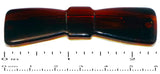 Parcelona French Knotted Bow Shell N Black Small Hair Barrettes