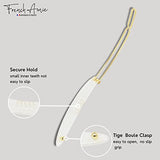 French Amie Narrow Oblong Small Set of 2 Hair Slide-in Barrette Clips