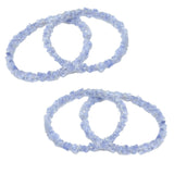 Parcelona Flexible Set of 4 Chenille Ponytail Holder Elastic Hair Ties