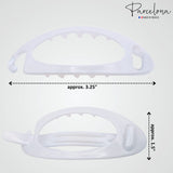 Parcelona French Plain Oval Small Celluloid Metal Free Hair Barrette for Women