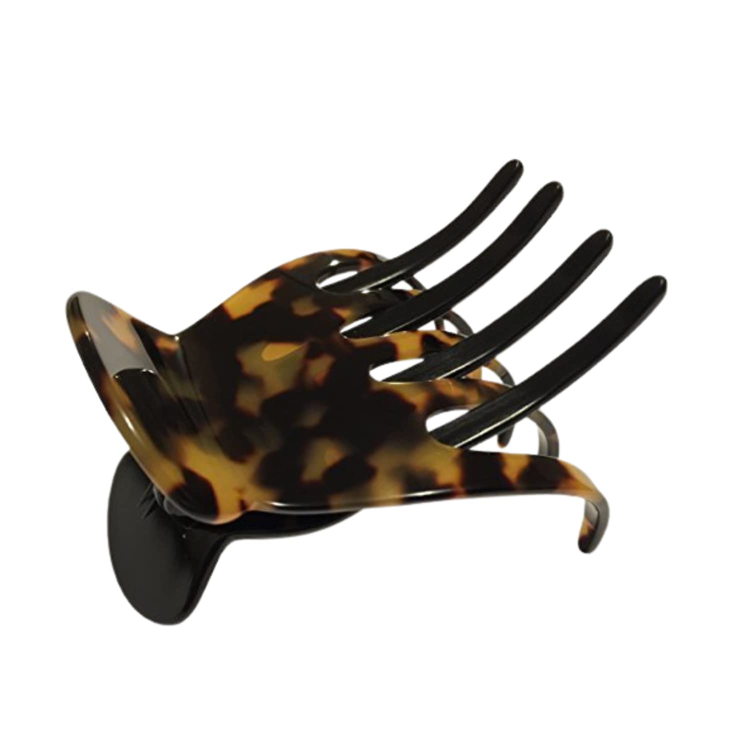 French Amie Scoop Large Celluloid Handmade Hair Side Slider Beak Jaw Claw Clip