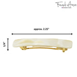 French Amie Small 2 1/4" Celluloid Handmade Hair Barrette for Women and Girls
