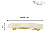 French Amie Small 2 1/4" Celluloid Handmade Hair Clip Barrette for Women