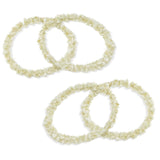 Parcelona Flexible Set of 4 Chenille Ponytail Holder Elastic Hair Ties