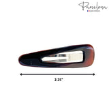 Parcelona French Clic Clac 2 1/4" Celluloid No Slip Grip Snap Hair Clips