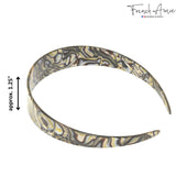 French Amie Ultracomfort Wide 1 1/4" Celluloid Handmade French Hair Headband