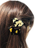 French Amie Twin Heart Small White Tokyo & Tokyo Metal Free Hair Clip Barrette