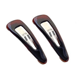 Parcelona French Clic Clac 2 1/4" Celluloid No Slip Grip Snap Hair Clips